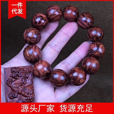 精品海黄1.8山水纹黑线清晰细腻浓郁降香味扑鼻佩戴盘玩佳品