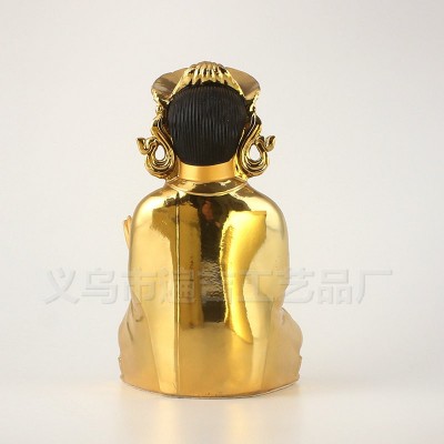 韩国观音佛像神像唐密观世音菩萨像树脂工艺品摆件镀金彩绘小佛像图4