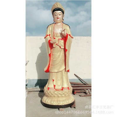 厂家 纯铜送子观音铜像 五子观音铜佛像 千手观音站像摆件图2