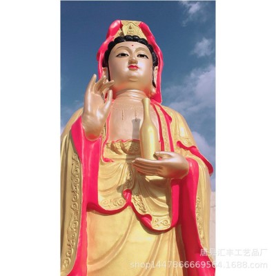 厂家 纯铜送子观音铜像 五子观音铜佛像 千手观音站像摆件图3
