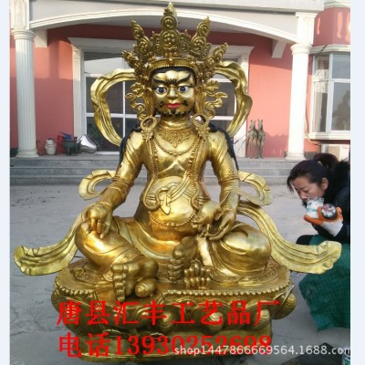 三清神像铜雕塑 出售三清道祖铜像 贴金三宝君铜神像可定厂家图4