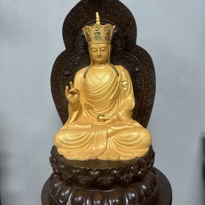 沙金色坐莲地藏王树脂工艺品摆件 厂家批发佛像摆件图3