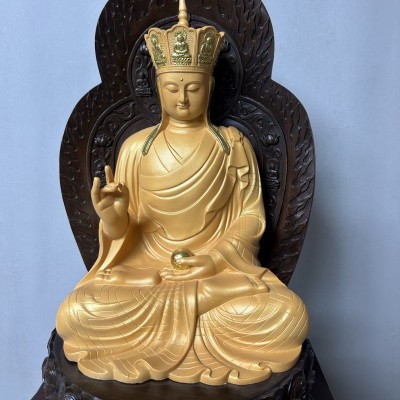 沙金色坐莲地藏王树脂工艺品摆件 厂家批发佛像摆件图4
