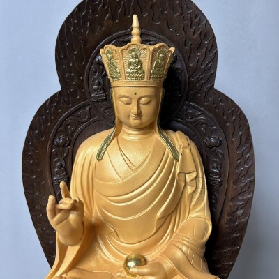 沙金色坐莲地藏王树脂工艺品摆件 厂家批发佛像摆件图5
