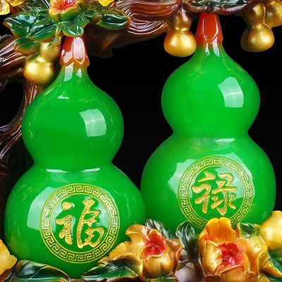 大德仁日常送礼葫芦摆件发财树客厅装饰品摆设树脂工艺品厂家直供图5