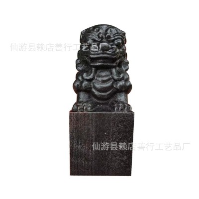 黑檀木手把件印章狮子染色印章官印宝宝 抓周手把件 木质雕刻工艺图3