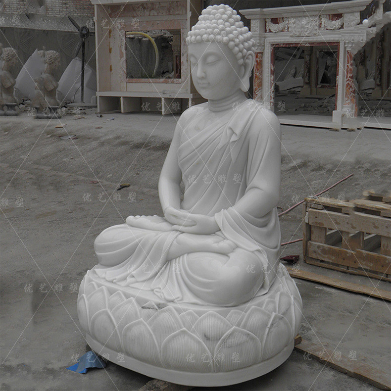 汉白玉佛像，大理石佛像，石雕佛像，寺庙石材佛像定制，佛教人物