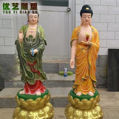 铜观音佛像人物雕塑 厂家现货供应 宗教寺庙铸铜佛像 铜西方三圣 1个