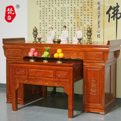 供桌佛台家用贡台客厅供神桌观音财神中堂供台中式佛龛佛桌神台柜图3