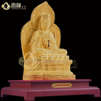 大号观音菩萨绒沙金佛像摆件实用居家办公摆饰寺庙供养佛像工艺品图2