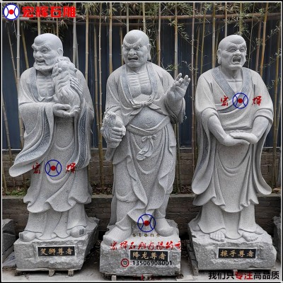 各种姿态花岗石十八罗汉圆雕刻五百罗汉佛像高2.2米图2