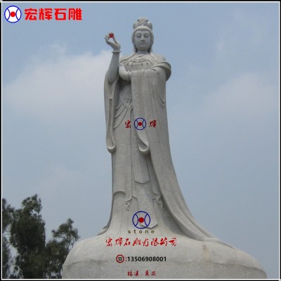 承接福建石雕妈祖神像花岗岩湄州妈祖雕像高3.5米图2