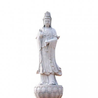 大理石佛像 石雕观音坐像三圣像雕塑 厂家中式人物像图5