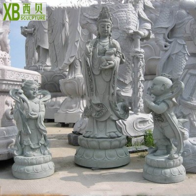 石雕观音像手工雕刻花岗岩观音雕像定制寺庙景区家居供奉佛像摆件图4
