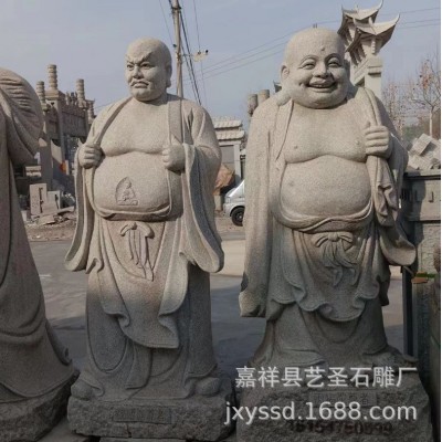 石雕十八罗汉 厂内低价出售现货石雕十八罗汉雕塑 花岗岩十八罗汉图4
