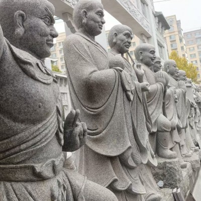 特价大理石十八罗汉佛像 园林寺庙石雕十八罗汉雕塑人物佛像厂家 1尊图3