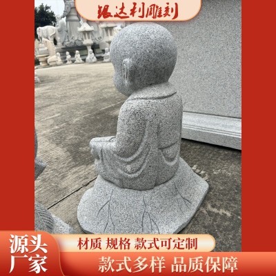 现货石雕小沙弥寺庙宗祠广场公园陵园石材花岗岩大理石童子雕塑批图4