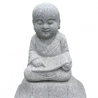 现货石雕小沙弥寺庙宗祠广场公园陵园石材花岗岩大理石童子雕塑批图5