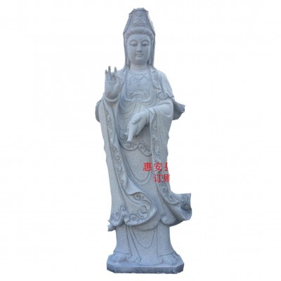 惠安石雕观音佛像花岗岩雕刻滴水观世音寺庙广场观音普萨石像摆件图5