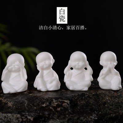 多肉盆栽花盆盆景小摆件人物花宠四不小和尚园艺配件微景观装饰品图4