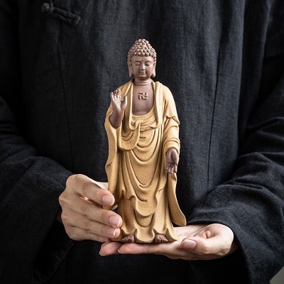 中式婆娑三圣释迦摩尼观音地藏王菩萨家用供奉陶瓷佛像工艺品摆件图4