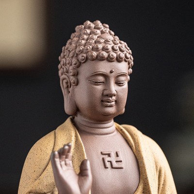中式婆娑三圣释迦摩尼观音地藏王菩萨家用供奉陶瓷佛像工艺品摆件图5