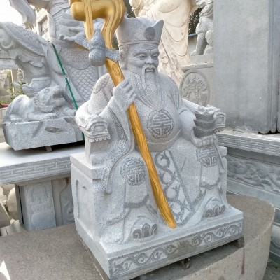 汉白玉石雕观音石雕 现货出售寺庙供奉佛像 石雕观音三面佛像图2