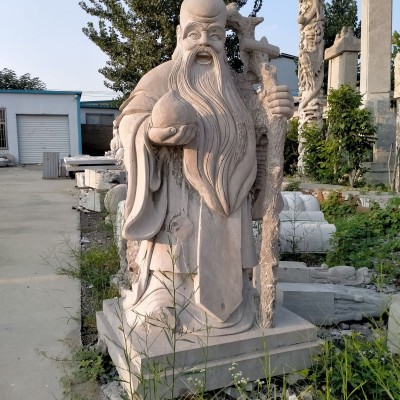 出售汉白玉石雕人物 寺庙供奉石雕佛像 户外景观雕塑石雕孔子像图4