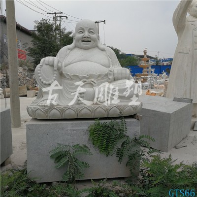 石雕佛像汉白玉大肚弥勒佛佛像寺院商铺大理石石像摆件图4