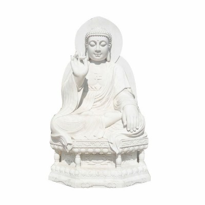 石雕佛像三世佛药师佛阿弥陀佛释迦摩尼佛寺庙供奉十八罗汉雕刻图3