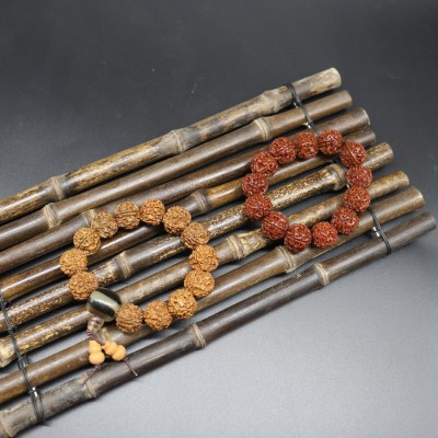 金刚菩提子尼泊尔五瓣菩提子红皮佛珠文玩把件男士手串女手链批发图2