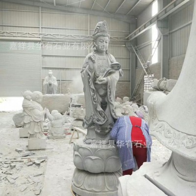 石雕千手观音 三面观音 滴水观音像 大理石寺庙佛像供应图3