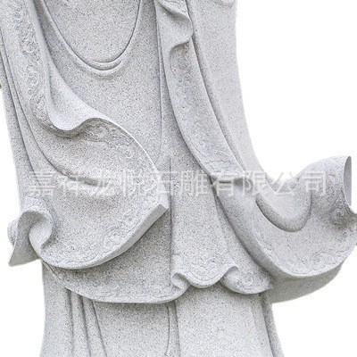 汉白玉石雕佛像石头观音像站像寺庙景区户外观音像三面滴水观音像图4