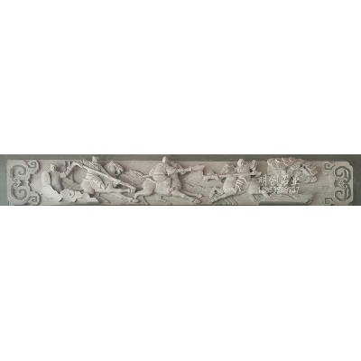 厂家直销 福建惠安石雕 三国攻城雕刻 寺庙祠堂 人物对战带骑浮雕图4