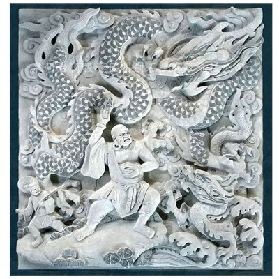 厂家直销惠安石浮雕 五百罗汉寺庙人物雕刻 十八罗汉降龙伏虎佛像图4