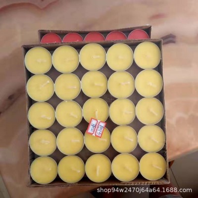 现货批发100粒3小时4小时50粒8小时铝壳红色黄色酥油灯茶蜡供佛用图3