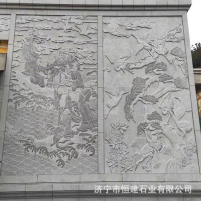 石雕壁画 浮雕石壁画 墙面石材浮雕壁画 石雕二十四孝浮雕壁画图3