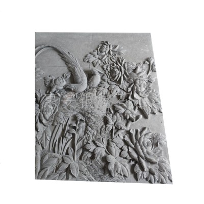 石雕装饰壁画仿古镂空花鸟照壁别墅大堂庭院迎面墙青石浮雕影壁墙图5