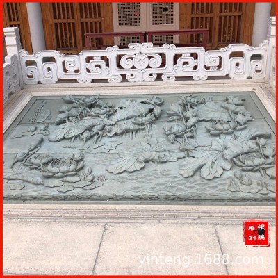 寺庙古建青石浮雕墙面花鸟人物装饰石头浮雕 壁画工厂直供图4