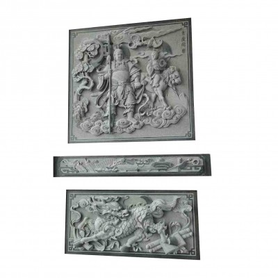 青石浮雕仿古壁画宗祠寺庙门面典故花鸟浮雕图镂空窗花装饰图5