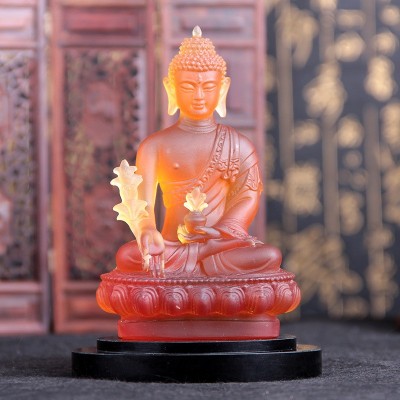 琉璃礼品琉璃药师佛等多款琉璃佛像工艺品 古法琉璃佛像图4