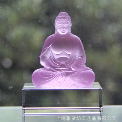 厂家直批琉璃礼品琉璃药师佛香水座琉璃佛像工艺品 古法琉璃图2
