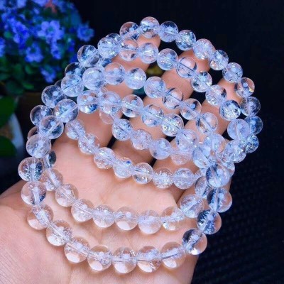 喜玛拉雅白水晶手串喜马拉雅手链 天然白水晶单圈手链礼品男女款图3