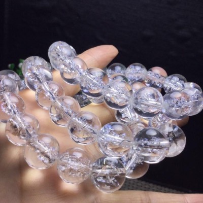 喜玛拉雅白水晶手串喜马拉雅手链 天然白水晶单圈手链礼品男女款