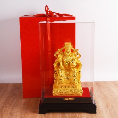 批发厂家绒沙金财神摆件招财沙金财神工艺品会销保险公司开业礼品图5
