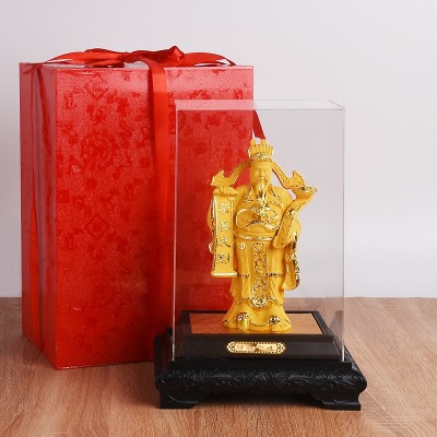 定制绒沙金财神摆件商务会销金财神爷招财工艺品活动开业礼品批发图2