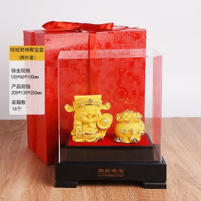 定制绒沙金财神摆件商务会销金财神爷招财工艺品活动开业礼品批发图3