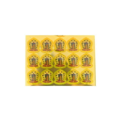 厂家直销藏传用品十相自在贴纸 十轮金刚解脱咒 金箔密宗吉祥图5