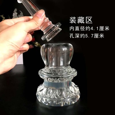 舍利塔水晶琉璃塔中号佛塔家用礼佛供养菩提塔供养舍利子佛具摆件图3
