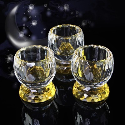 厂家供销透明水晶供佛杯 三杯套供水杯圣水杯净水杯供桌摆件水晶图5